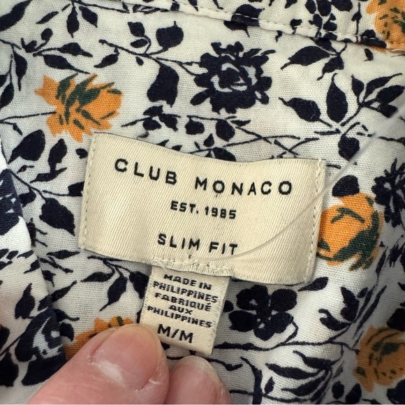 Club Monaco Floral Short Sleeve Button Down - Slim Fit - Picture 3 of 4